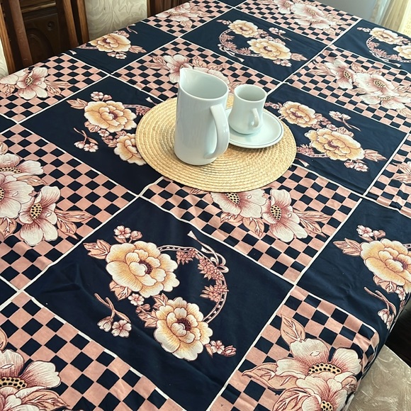Vintage Boho Floral Cotton Dining Table Cover - Picture 2 of 13